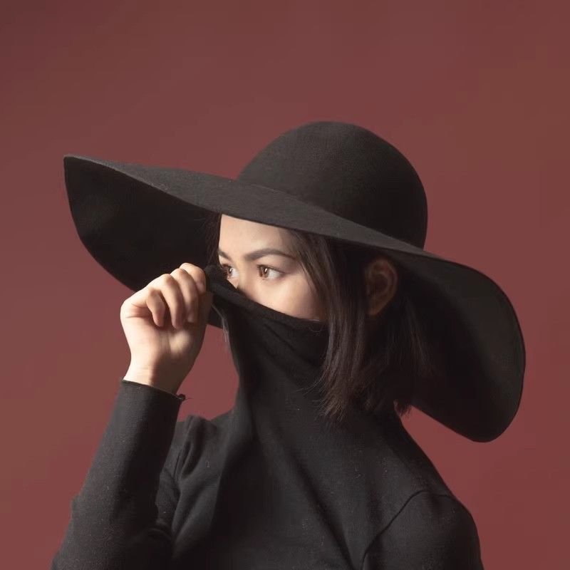 Womens Casual Wool Foldable Sun Hat - SNMShop