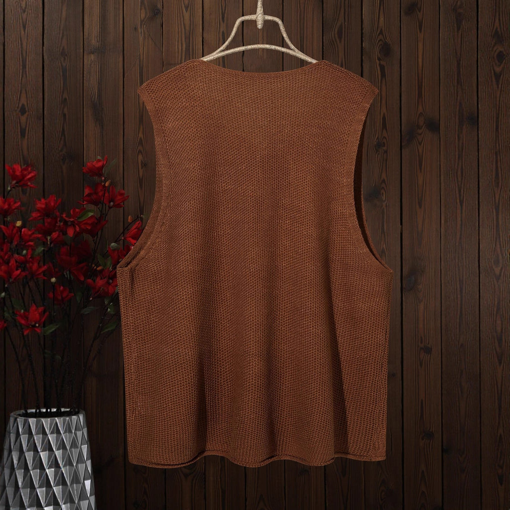 Womens Knitted Top Casual Strapless Sleeveless Vest - SNMShop