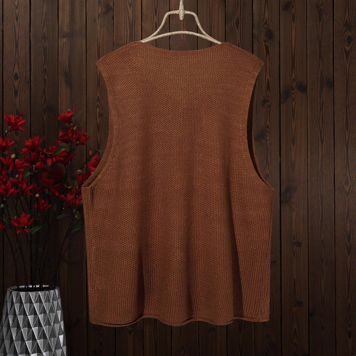Womens Knitted Top Casual Strapless Sleeveless Vest - SNMShop
