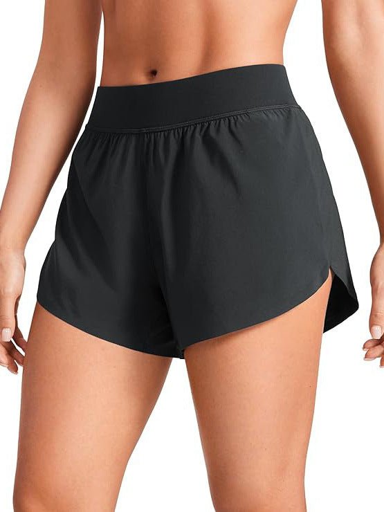 Women's Sports Shorts, Outdoor Casual Quick Drying Split Three Part Shorts, Yoga Fitness Training Running Shorts - SNMShop