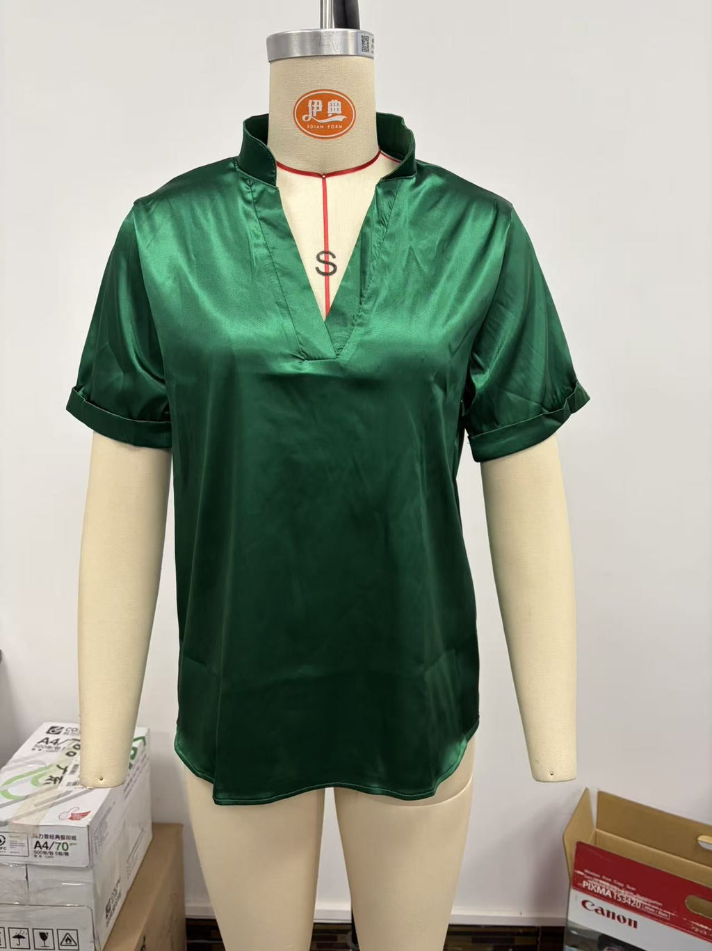 Women's Spring & Summer Blouse, Minimalist Elegant Versatile V-Neck Loose Fit Shirt For Women - SNMShop